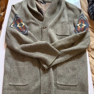 Pendleton Harding Cotton Gray Knit Sweater- XL